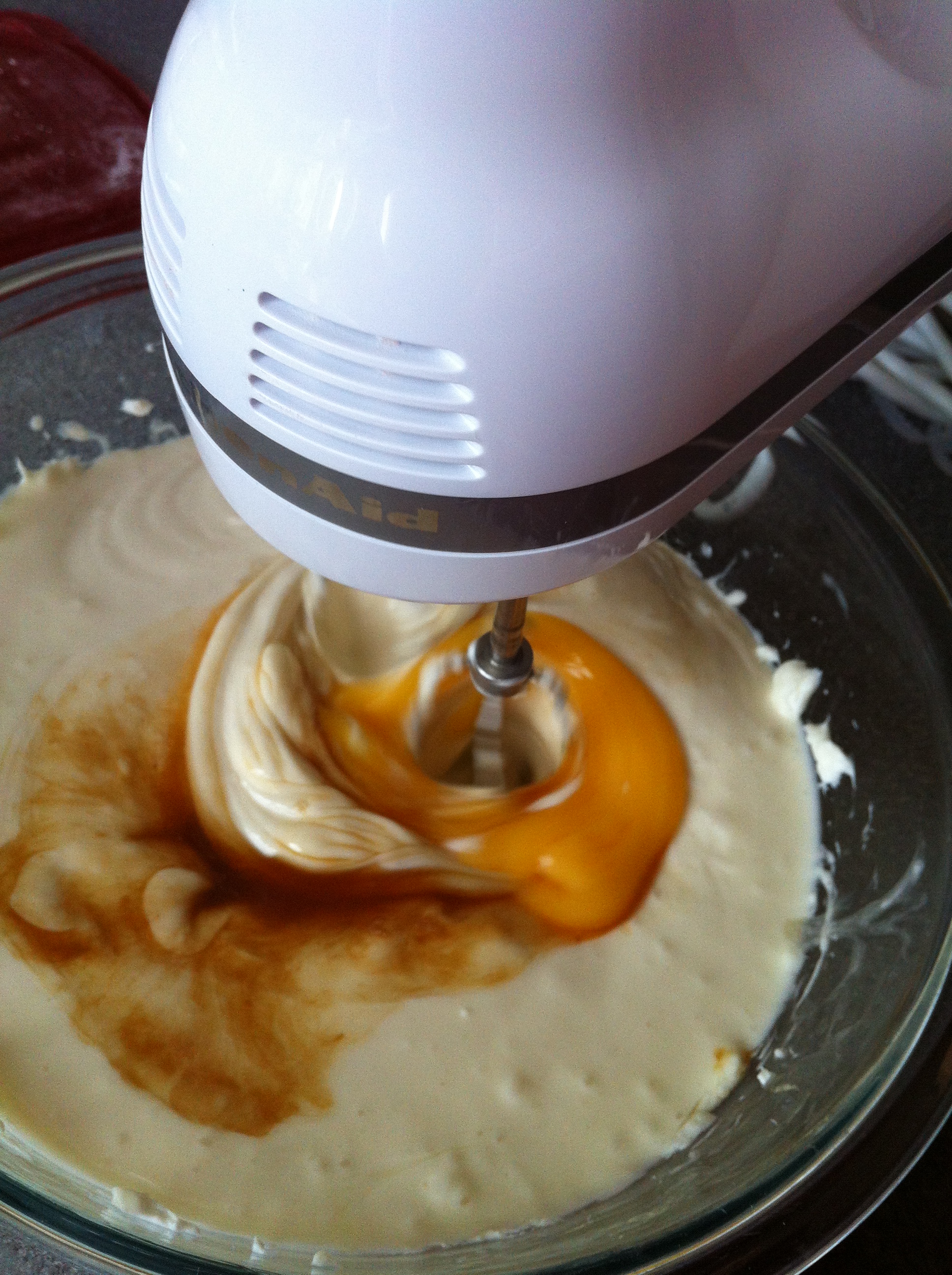 Mix cream cheese filling in mixer