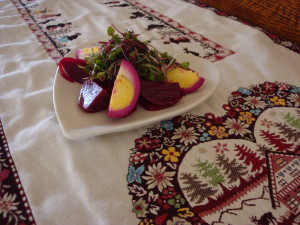 Pickled beet and egg salad