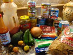 Nachos ingredients