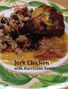 Jerk Chicken with Hurricane Sauce