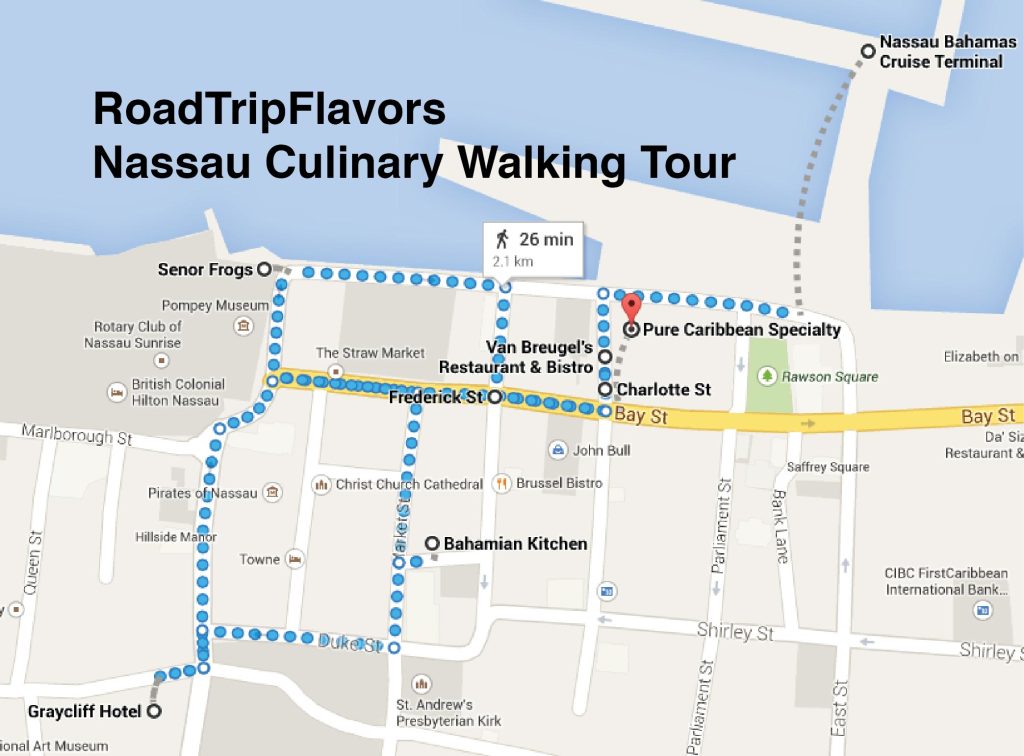 RTF Nassau Culinary Walking Tour Google Maps