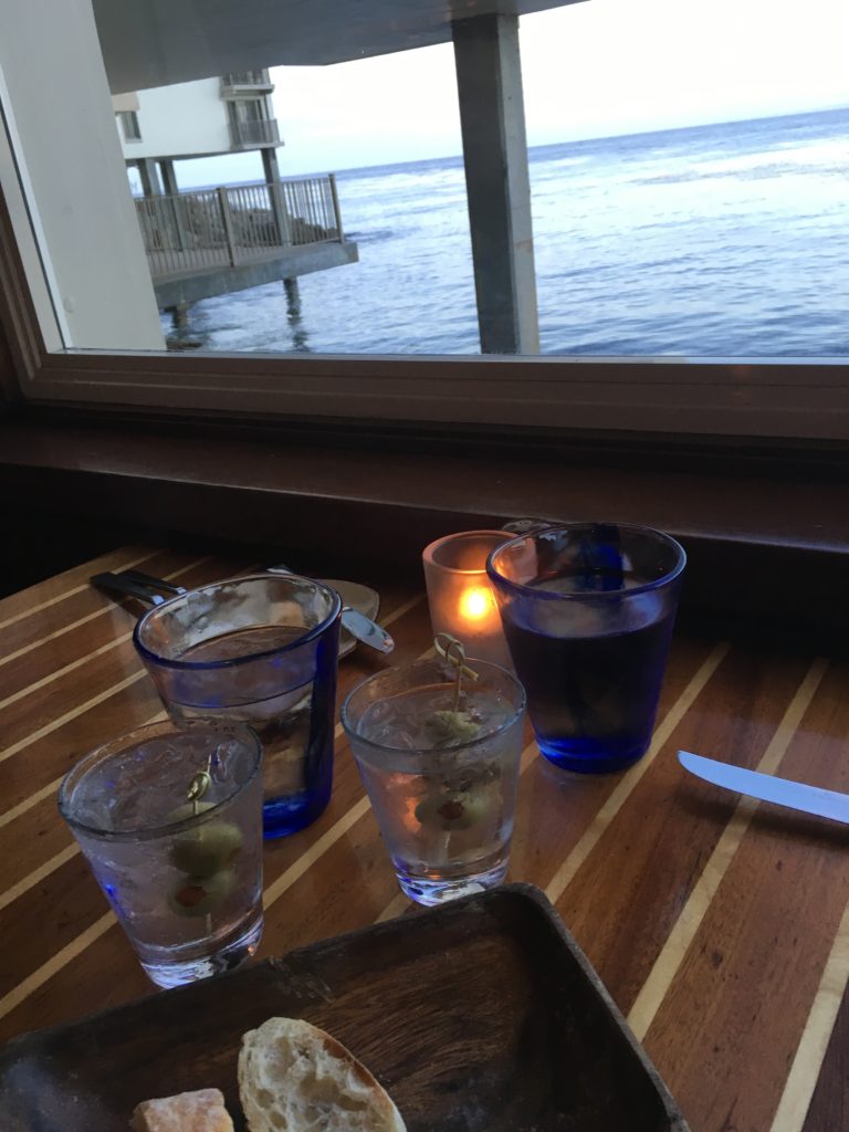 Table with a view of Monterey Bay